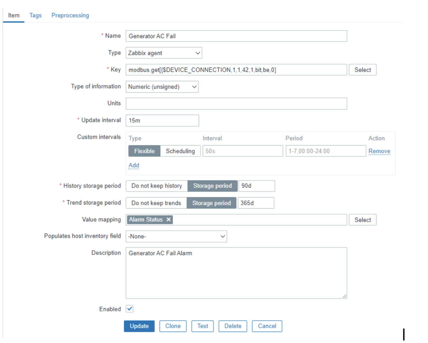 Modbus Item